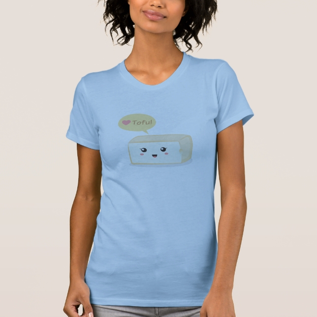 Camiseta Tofu de Kawaii que que as pessoas amem o tofu